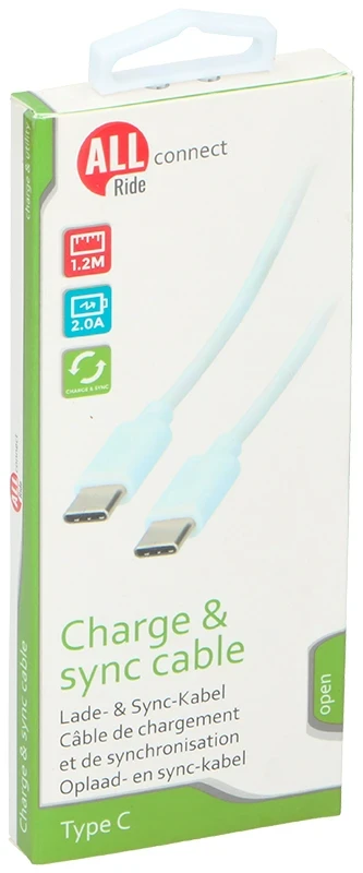 ALLRIDE Connect Nabíjecí kabel C-C konektor 2 A, 120 cm 5801064