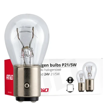 AMiO Halogenové žárovky P21/5W BAY15D 24V 21W/5W 10ks  | 01007