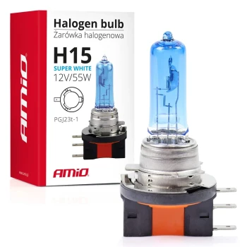 AMiO Halogenová žárovka H15 12V 55W Super White  | 01492