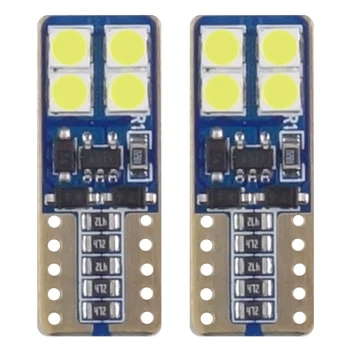 AMiO LED žárovky CANBUS 8SMD 2835 T10e (W5W) White 12V/24V  | 01635