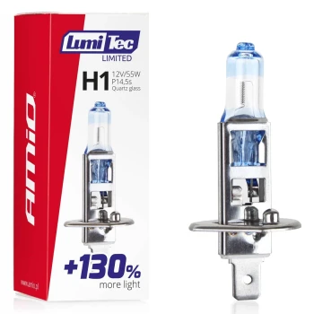 AMiO Halogenová žárovka H1 12V 55W LumiTec LIMITED +130%  | 02130