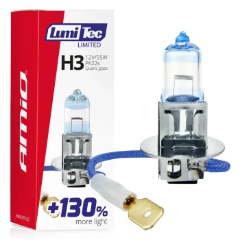 AMiO Halogenová žárovka H3 12V 55W LumiTec LIMITED +130%  | 02131