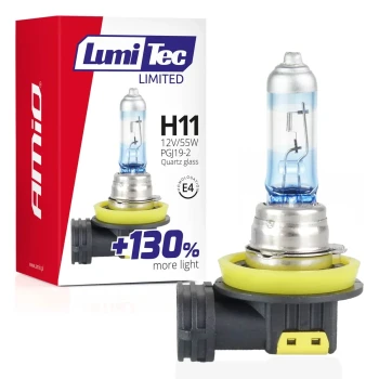 AMiO Halogenová žárovka H11 12V 55W LumiTec LIMITED +130%  | 02134