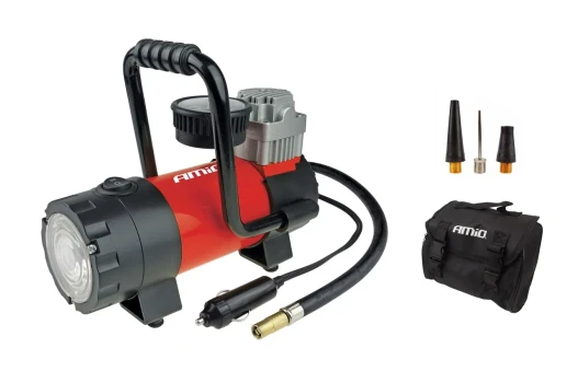 AMiO Vzduchový kompresor do auta 12V HQ LED ACOMP-06  | 02180