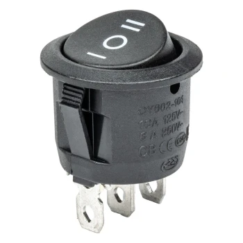 AMiO Přepínač kolébkový kulatý 12/230V – BU03  | 02463