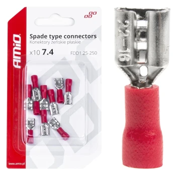 AMiO Elektrické konektory – samice (násuvka) 7.4mm 0.5-1.5mm2 10A 10 ks  | 03062