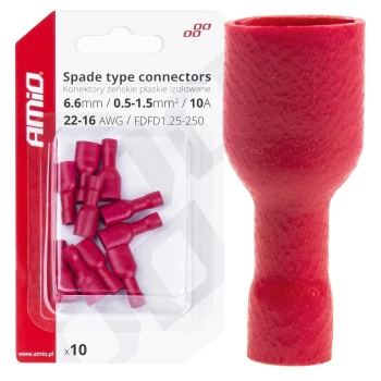 AMiO Elektrické konektory izolované – samica (násuvka) 6.6mm 0.5-1.5mm2 10A  | 03063