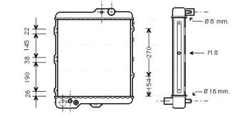 AVA QUALITY COOLING Chladič, chlazení motoru  (AI2002)