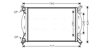 AVA QUALITY COOLING Chladič, chlazení motoru  (AI2201)