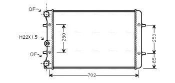 AVA QUALITY COOLING Chladič, chlazení motoru ** CLEVER FIT **  (AI2155)