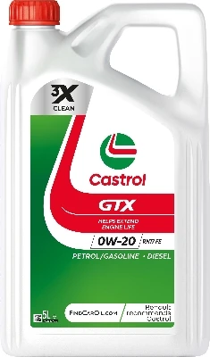 CASTROL Motorový olej Castrol GTX 0W-20 RN 17 FE 5 l  (160A10)