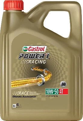 CASTROL Motorový olej Castrol POWER1 Racing 4T 10W-50 4 l  (15F59D)