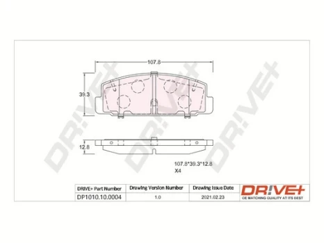 Dr!ve+ Sada brzdových destiček, kotoučová brzda  (DP1010.10.0004)