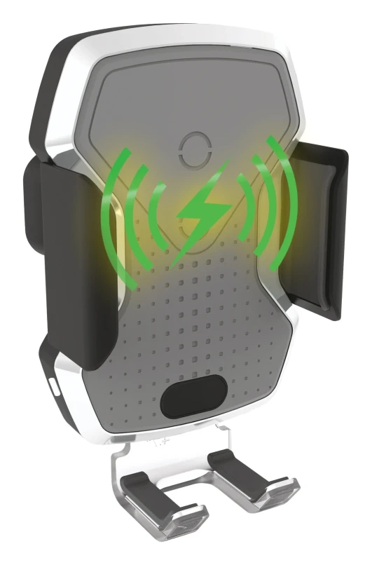 Držák telefonu LUKE-X bezdrátové nabíjení 10W silver 06301