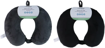 DUNLOP Cestovní polštářek z paměťové pěny černý/šedý 5800788