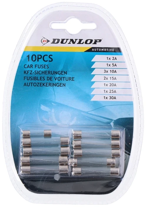 DUNLOP Pojistky skleněné 10 ks 5800589
