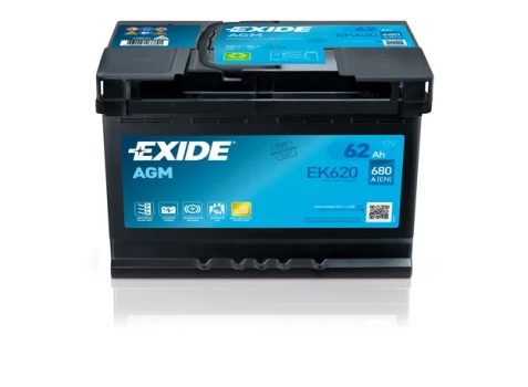 EXIDE startovací baterie AGM 62Ah  (EK620)