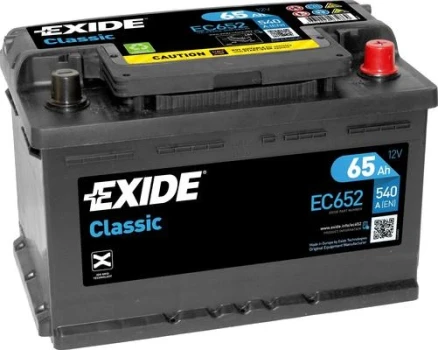 EXIDE startovací baterie CLASSIC * 65Ah  (EC652)