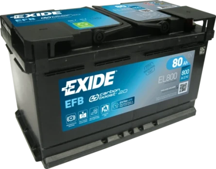 EXIDE startovací baterie EFB 80Ah  (EL800)