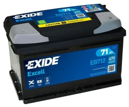 EXIDE startovací baterie EXCELL ** 71Ah  (EB712)