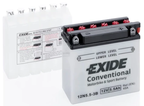 EXIDE startovací baterie EXIDE Conventional 6Ah  (12N5,5-3B)