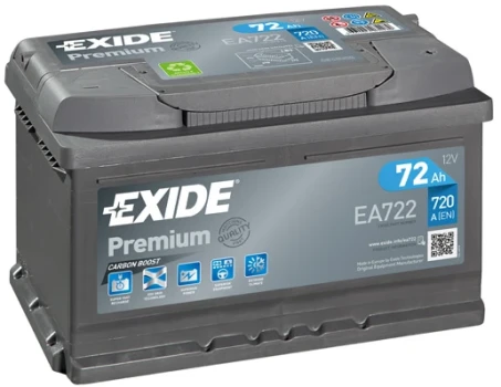 EXIDE startovací baterie PREMIUM *** 72Ah  (EA722)