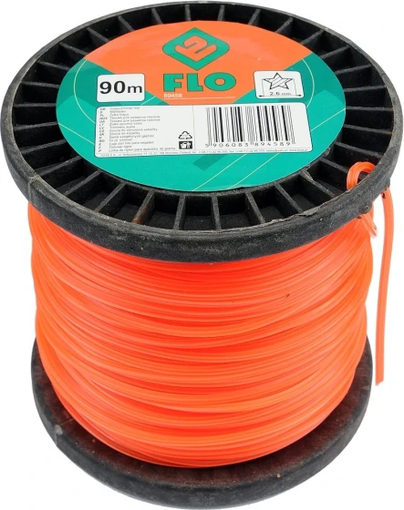 FLO Struna do strunové sekačky hvězdicový průřez 2,6mm x 90 m | 89458