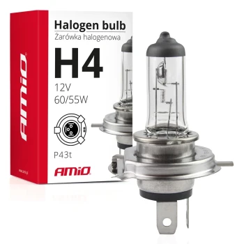 AMiO Halogenová žárovka H4 12V 60/55W UV filtr (E8)  | 01268