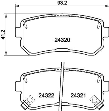 HELLA PAGID Sada brzdových destiček, kotoučová brzda  (8DB 355 006-961)