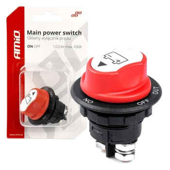 AMiO Hlavní vypínač autobaterie 12/24V Max. 100A  | 03026