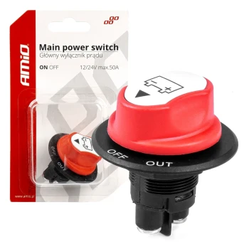AMiO Hlavní vypínač autobaterie 12/24V max.50A  | 03025