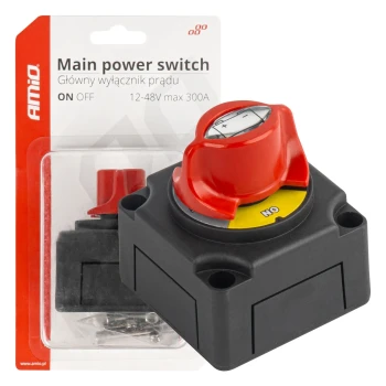 AMiO Hlavní vypínač autobaterie hebel 12-48V max.300A  | 03838