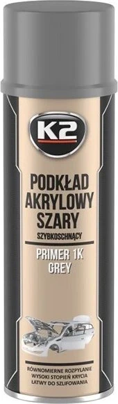 K2 Rychleschnoucí akrylový základní nátěr, šedý, 500 ml (L348)