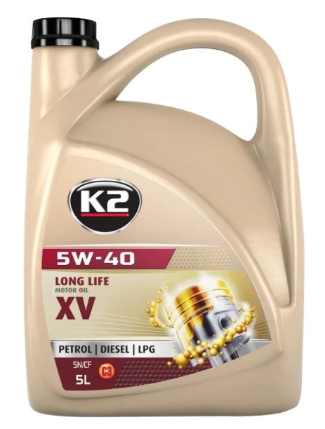 K2 K2 TEXAR 5W-40 LONG LIFE BENZIN, DIESEL, LPG 5 l - motorový olej syntetický