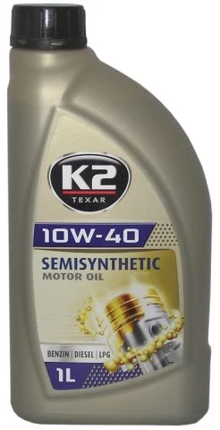 K2 Texar 10W-40 Benzin, Diesel, LPG 1 l Polosyntetický olej pro dieselové, benzínové a LPG motory