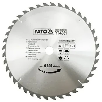 Kotouč na dřevo 350 x 30 mm 40z YT-6081
