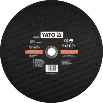 Kotouč řezný na kov 355 x 25,4 x 3,2 mm YT-61132