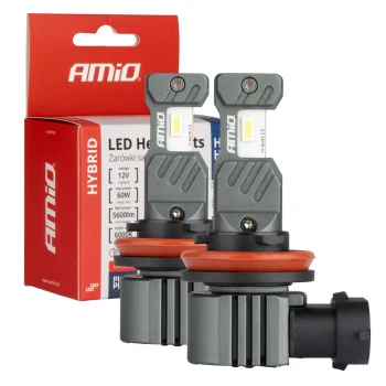AMiO LED žárovky hlavního svícení Hybrid série H8 H9 H11 H16 6000K Canbus 60W  | 04116