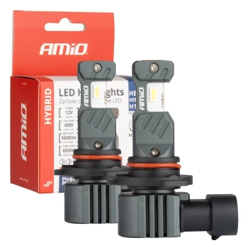 AMiO LED žárovky hlavního svícení Hybrid série HB3 HIR1 H10 6000K Canbus 60W  | 04117