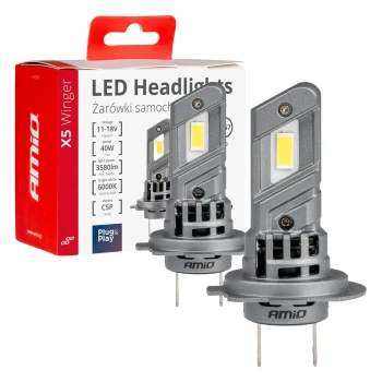 AMiO LED žárovky X5-series WINGER H7 H18 6000K max. 40W  | 03946