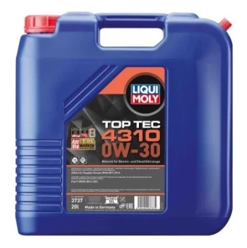 LIQUI MOLY Motorový olej Top Tec 4310 0W-30 20 l  (3737)