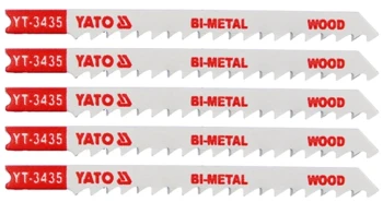 List pilový do přímočaré pily 100 mm na dřevo TPI6 5 ks Bi-Metal YT-3435
