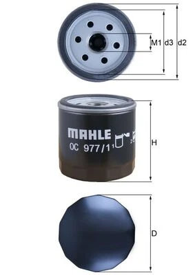 MAHLE Olejový filtr  (OC 977/1)