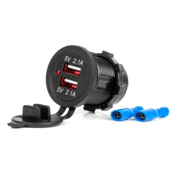 AMiO Nabíječka 2xUSB 12/24V MOD-04  | 02854