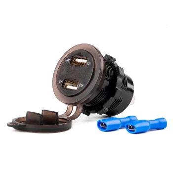AMiO Nabíječka 2xUSB 12/24V MOD-0612V 24V MOD-06  | 02856