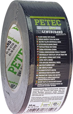 PETEC Lepicí páska PLAIN FABRIC TAPE BLACK  (87350)