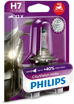 PHILIPS Zarovka, dalkovy svetlomet CityVision moto  (12972CTVBW)