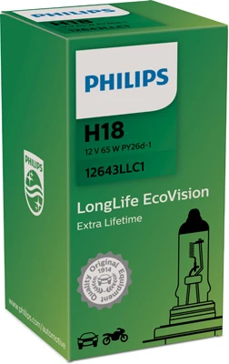 PHILIPS Zarovka, dalkovy svetlomet LongLife EcoVision  (12643LLC1)