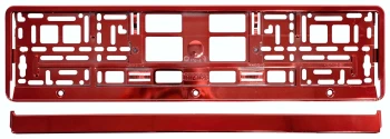Podložka pod SPZ RED metallic 91562