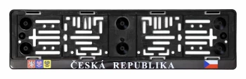 Podložka pod SPZ s nápisem ČR a erby 91534